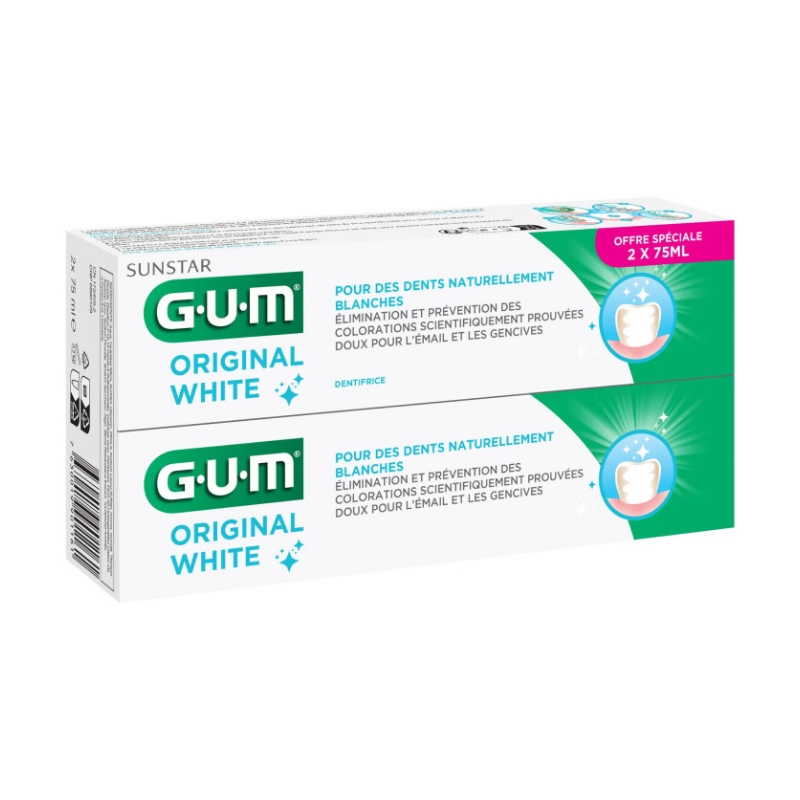Gum Dentifrice Original White Duo